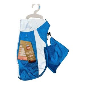 Arcadia Trail Blue High Visibility Packable Dog Raincoat XSmall Waterproof‎